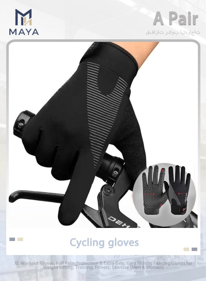 Maya XL Workout Gloves, Full Palm Protection & Extra Grip, Gym Fishing Fencing Gloves for Weight Lifting, Training, Fitness, Exercise (Men & Women) - Image 1